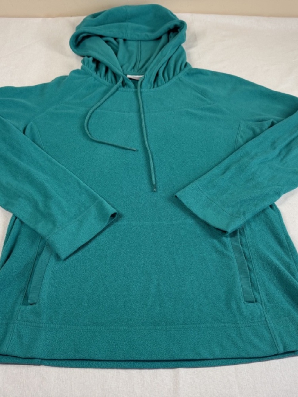 Women's Columbia Fleece Jacket Hoodie Size Medium - Teal Blue